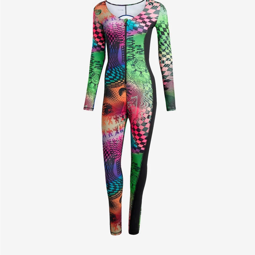 adidas x Jeremy Scott Multicolor Psychedelic One-Piece Jumpsuit